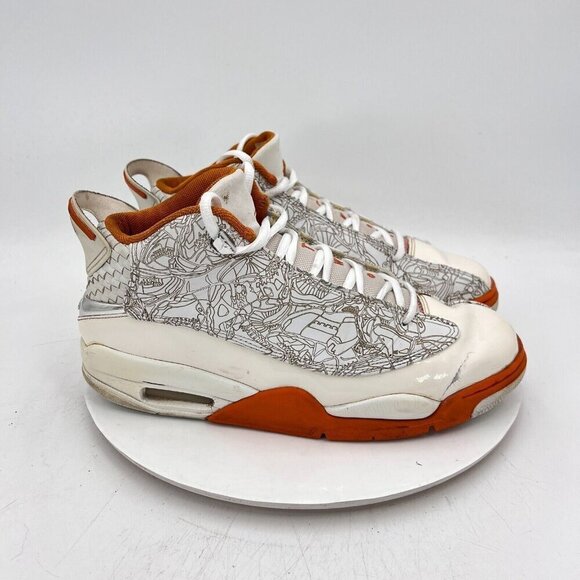 Nike Air Jordan Dub-Zero Men Size 11 311046-111 Ceramic White Orange Shoes - Picture 4 of 11